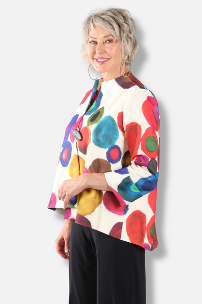 One Button Jacket - Multi Color 