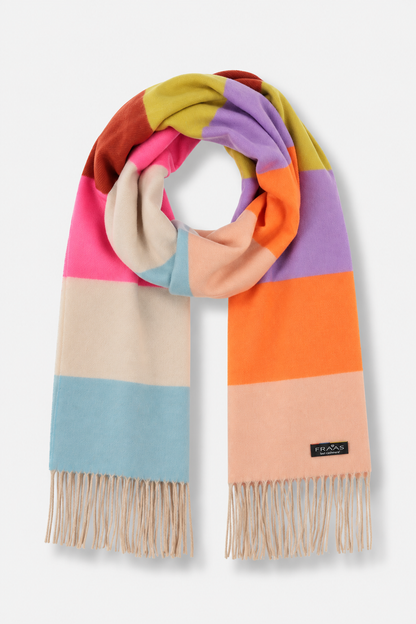 Multi Stripes Cashmink Scarf - Pink
