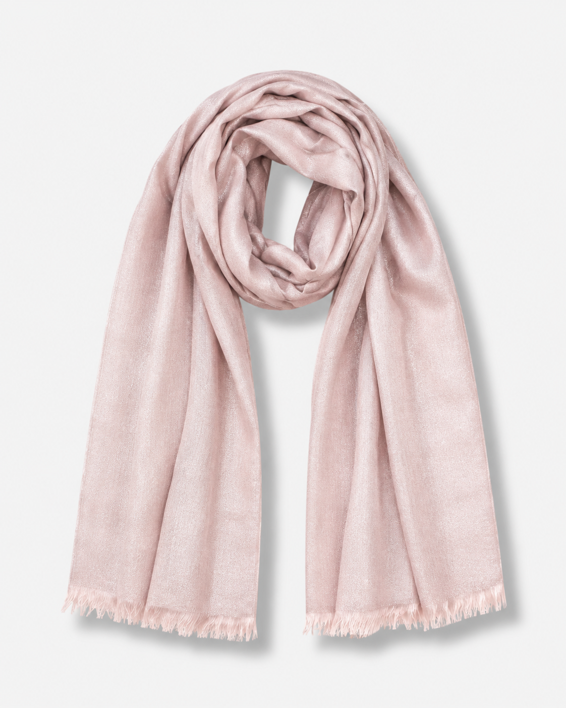 Solid Metallic Woven Evening Wrap - Rose Gold