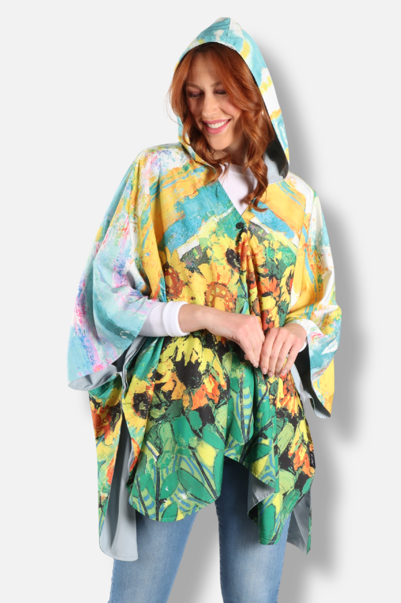 Rain Poncho - Sunflower Field 