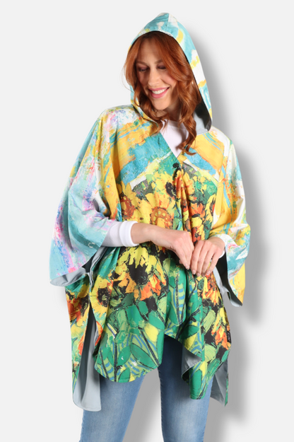 Rain Poncho - Sunflower Field 