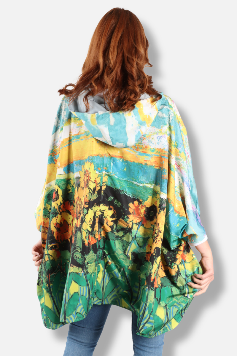 Rain Poncho - Sunflower Field 