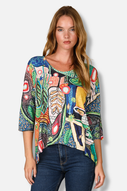 Scoop Neck Top - Fall In Scene