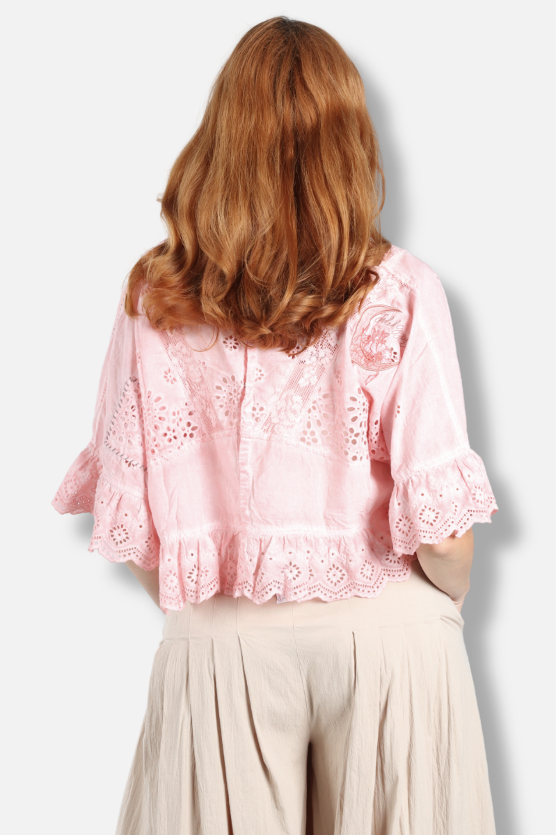 Softly Worn Eyelet - Rose 