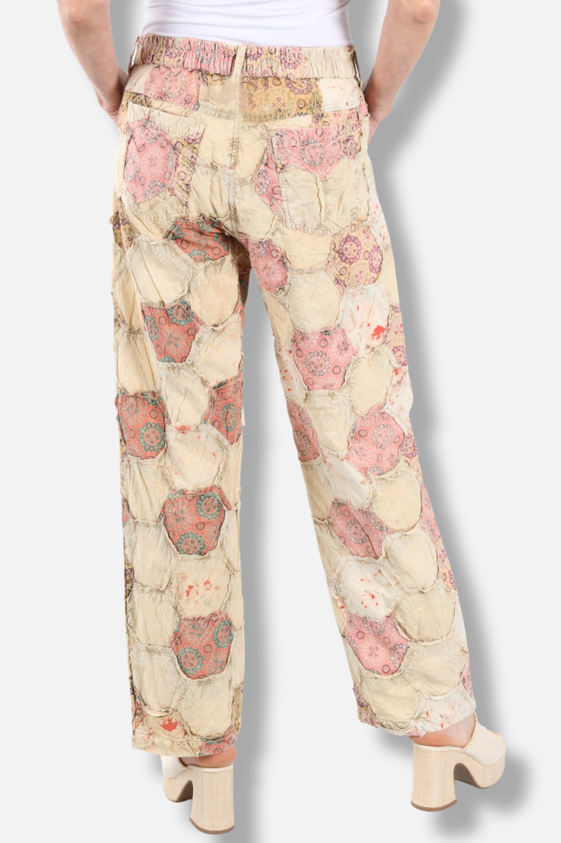 Heirloom Mosaic Patchwork Pant - Cream 