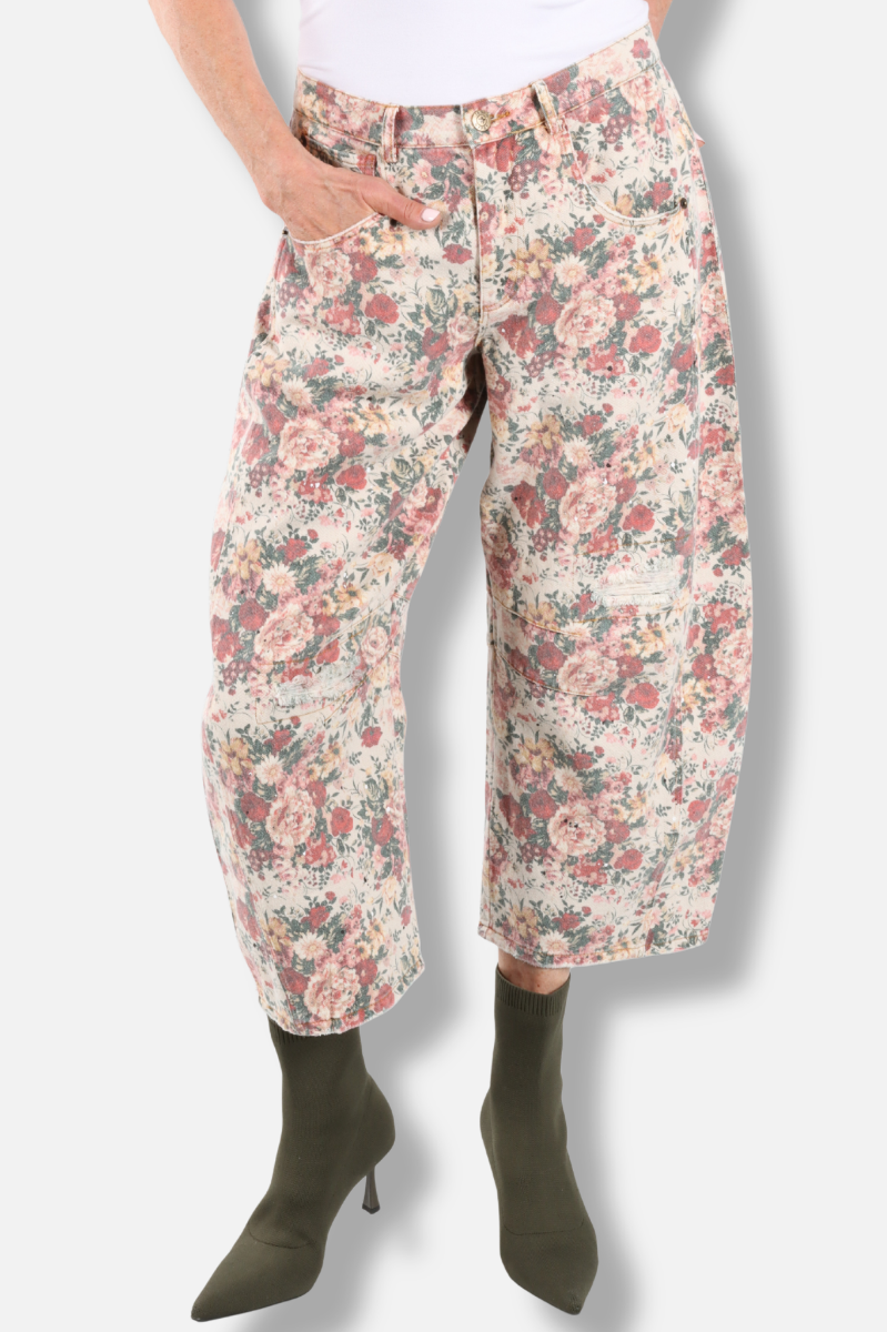 Barrel of Dreams Jeans - Rose Garden