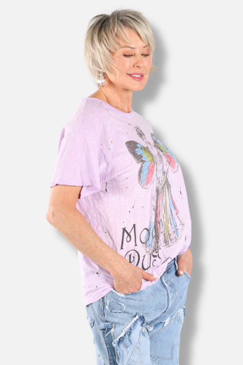 Worn & Weathered Tee - Moon Dust