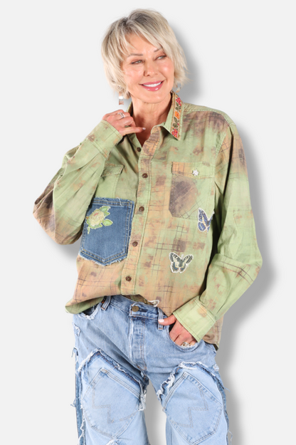 Wander in Peace Jacket - Green 