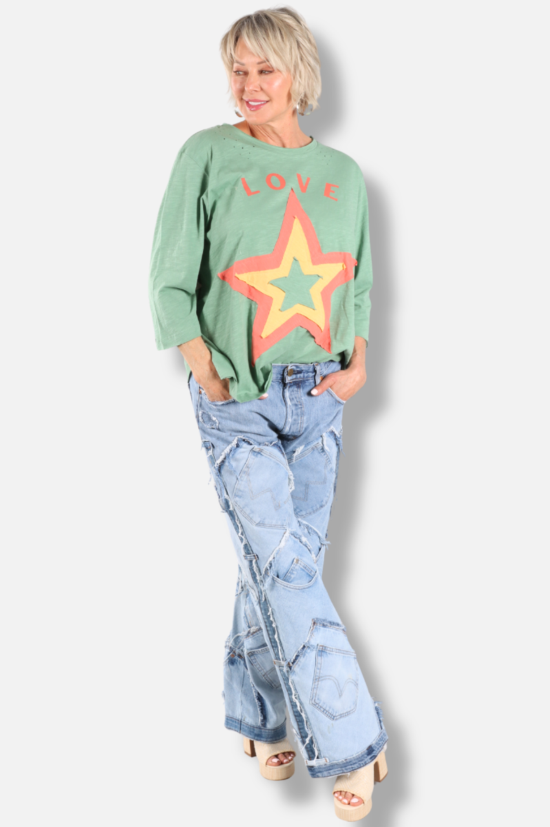 Starlit Love Tee - Green