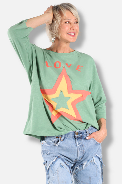 Starlit Love Tee - Green