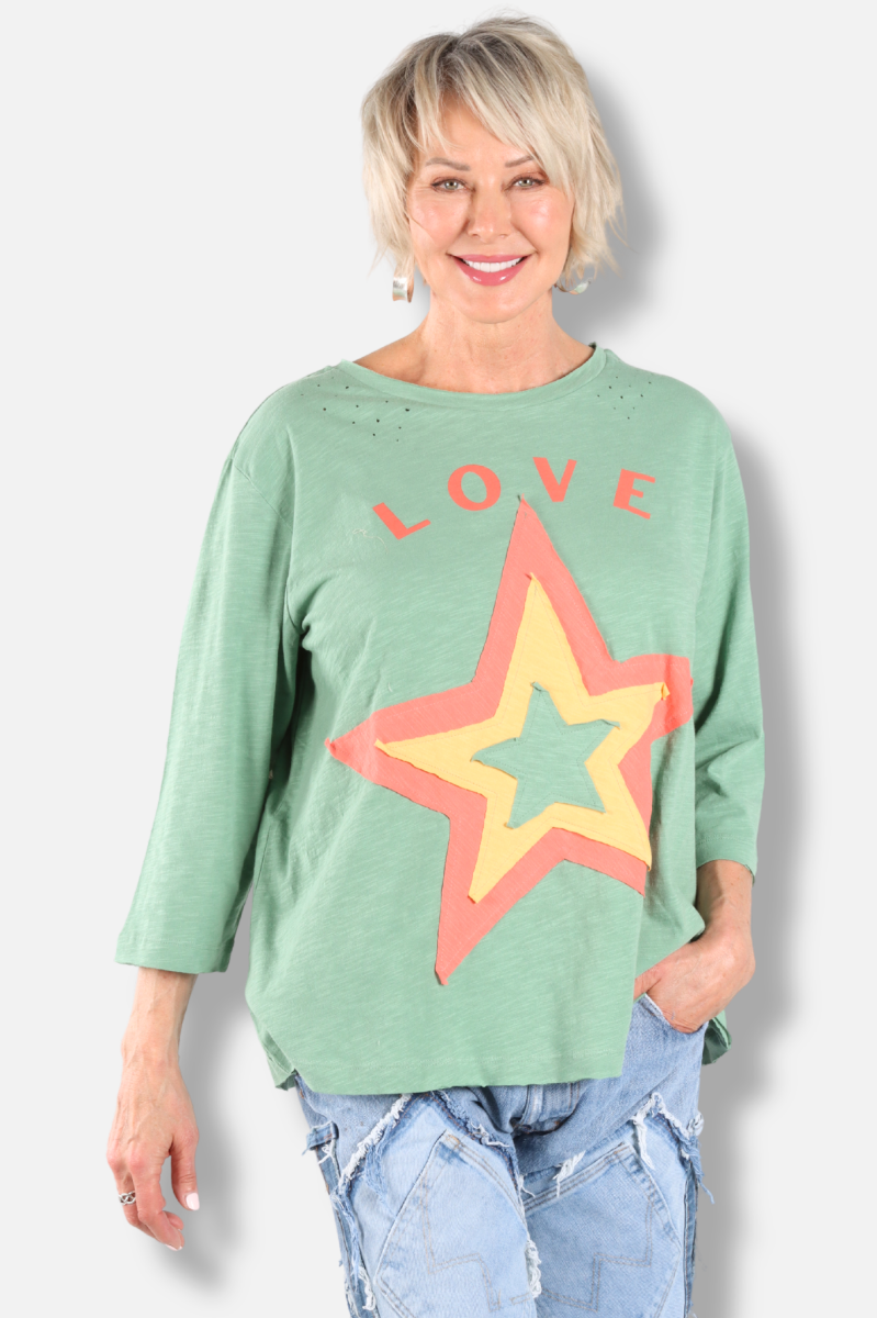 Starlit Love Tee - Green