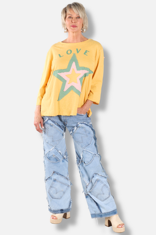 Starlit Love Tee - Yellow