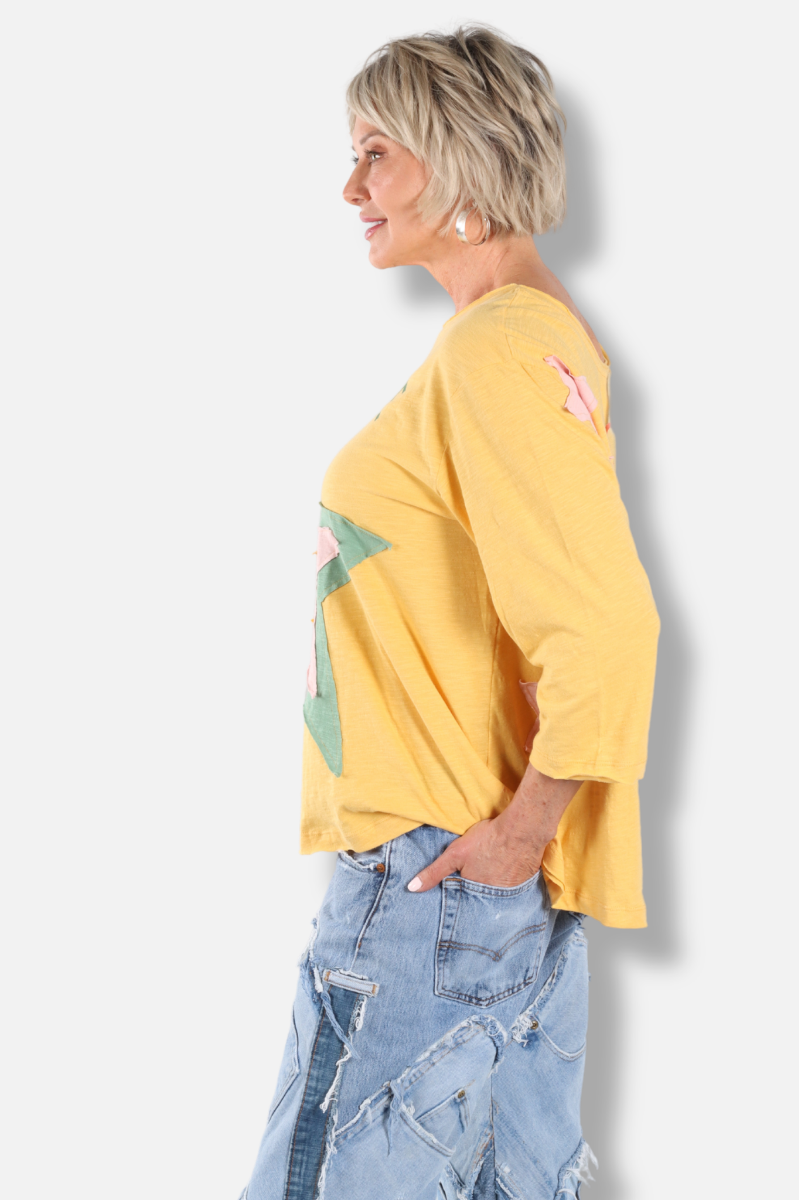 Starlit Love Tee - Yellow