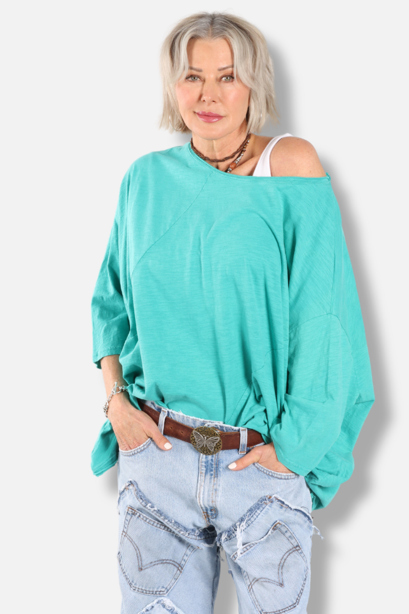 Be Free Top - Vintage Turquoise