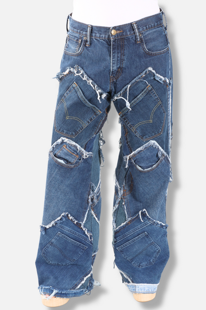 Patched On Up Jean - Dark Wash