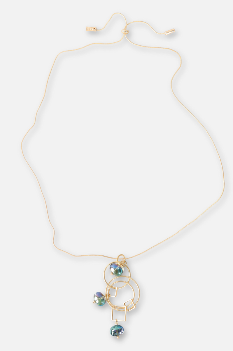 Many Moons Necklace - Blue & Gold
