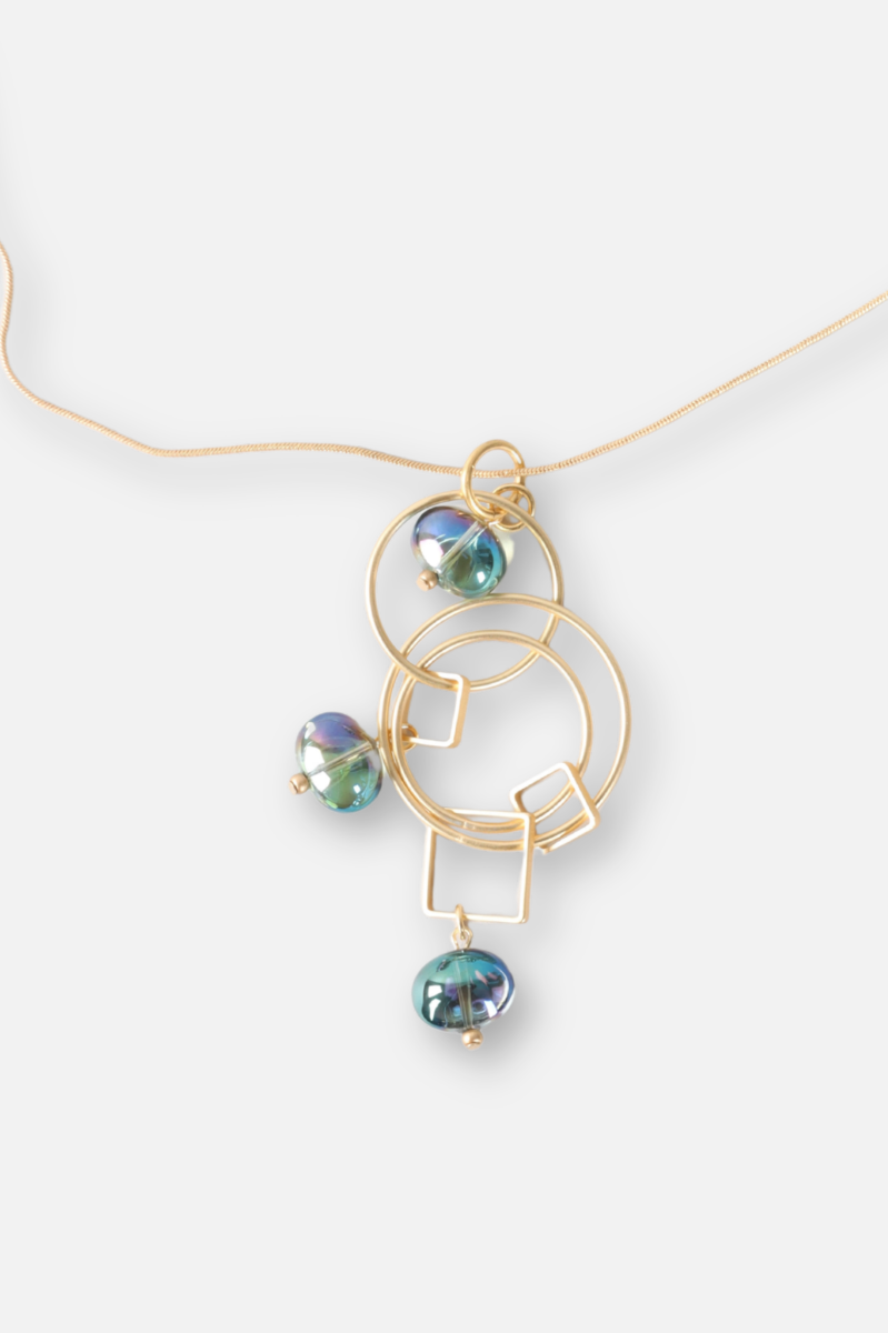 Many Moons Necklace - Blue & Gold