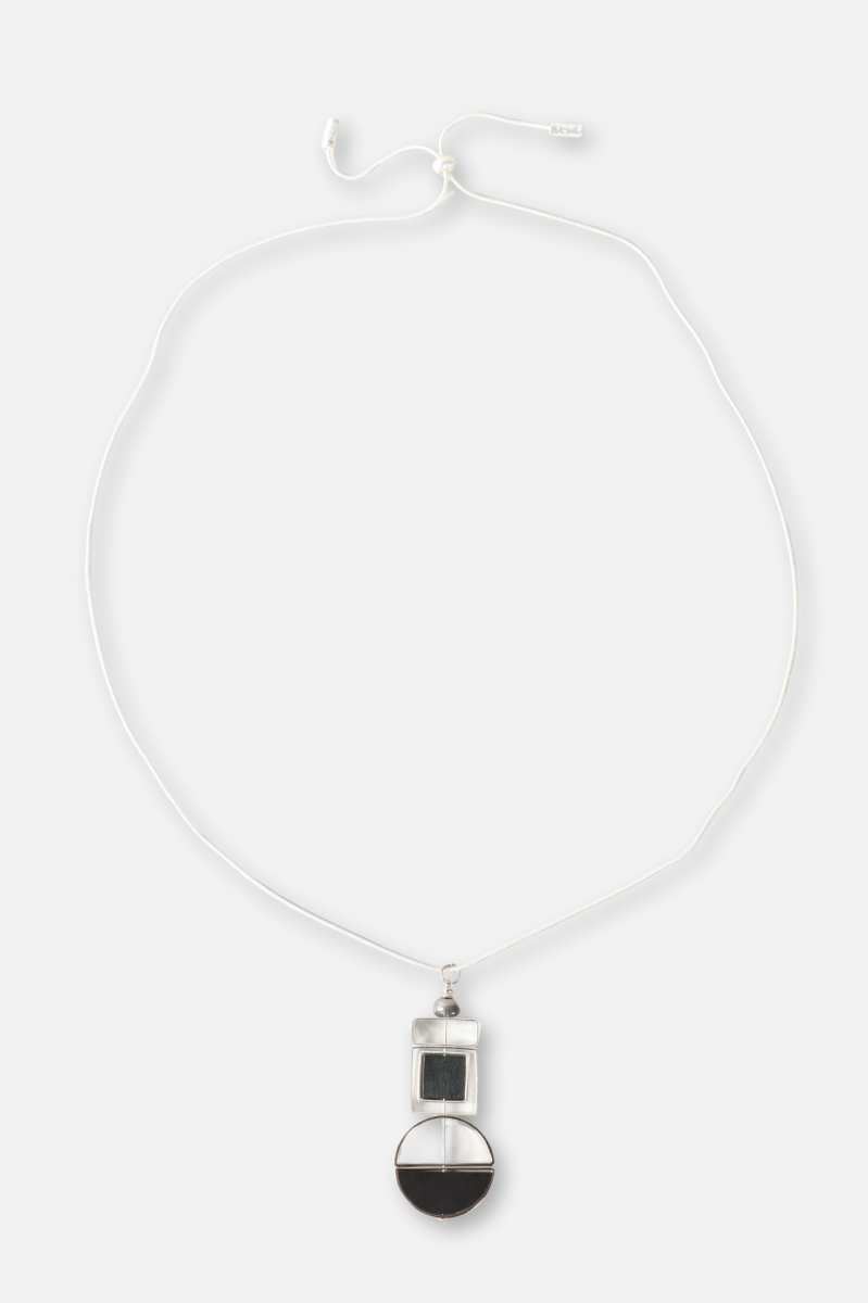 Lunar Launch Necklace - Black & Silver