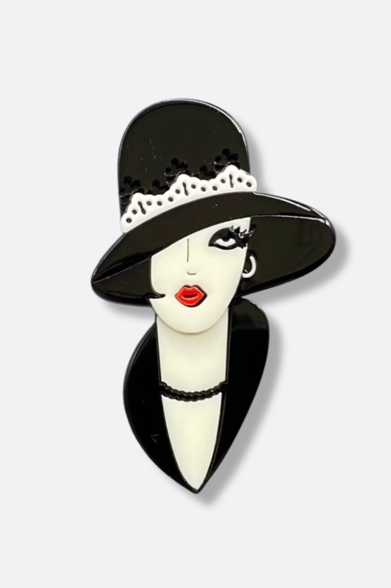 Creative Beauty Brooch - Black & White