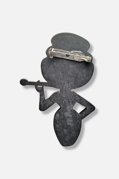 Princess Brooch - Black & White