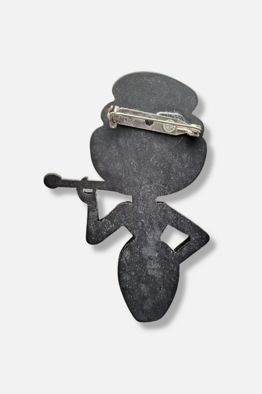 Princess Brooch - Black & White