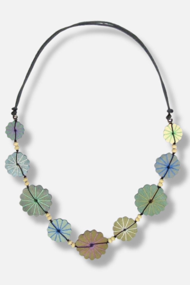 Eva Necklace - Blue & Grey 