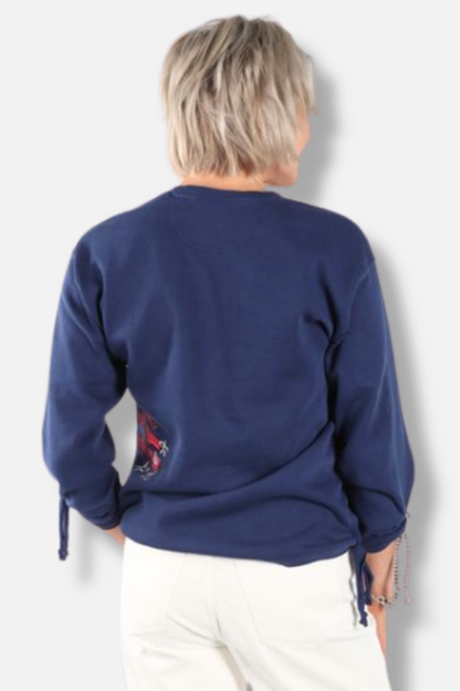 Tie Pullover - Navy 