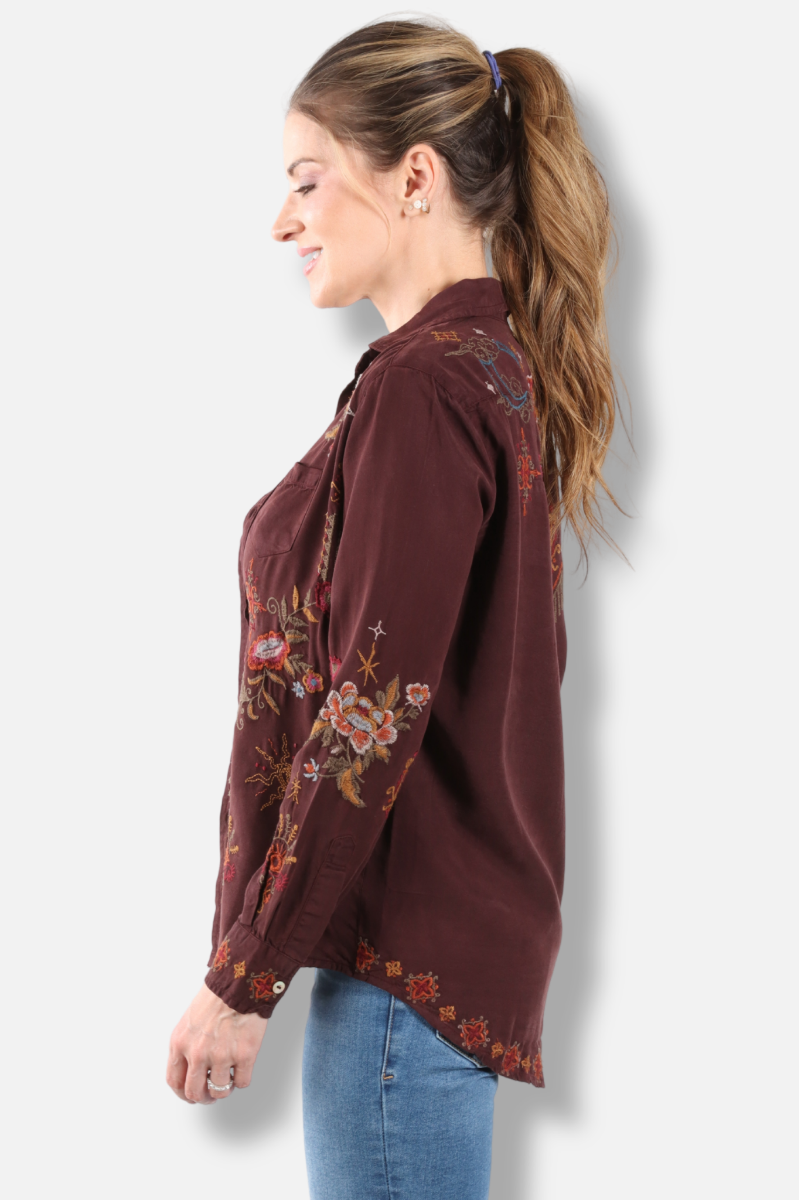 Amara Shirt - Oxblood