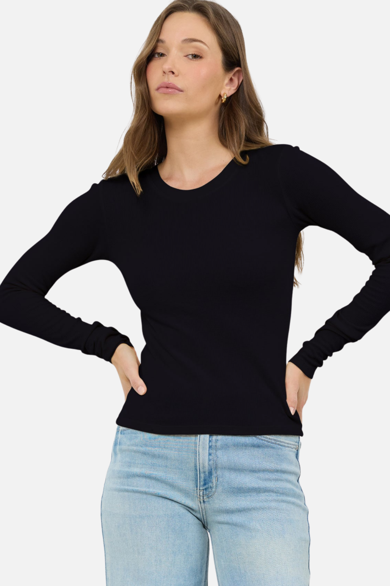 Long Sleeve Thermal Top - Black