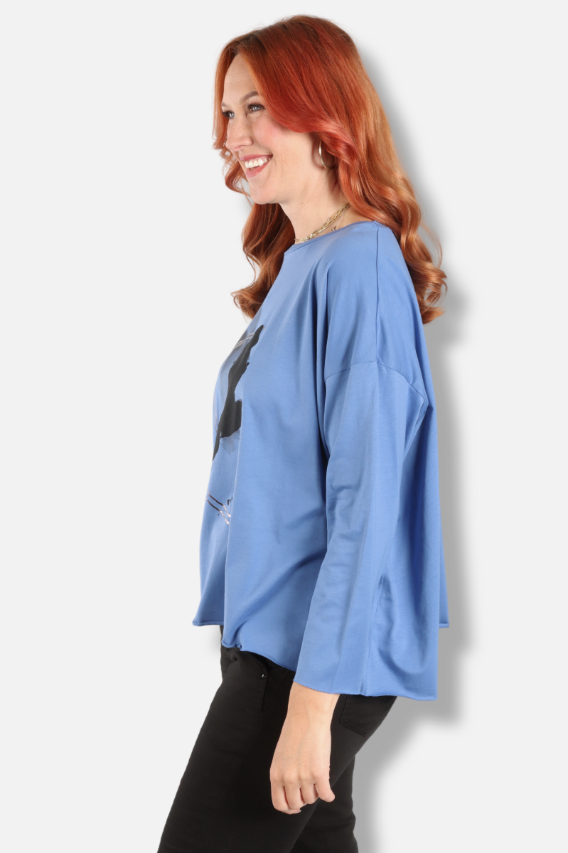 Ink Blot Tee - Sapphire
