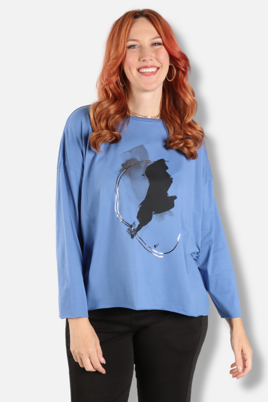 Ink Blot Tee - Sapphire