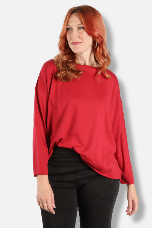 Boxy Tee - Ruby