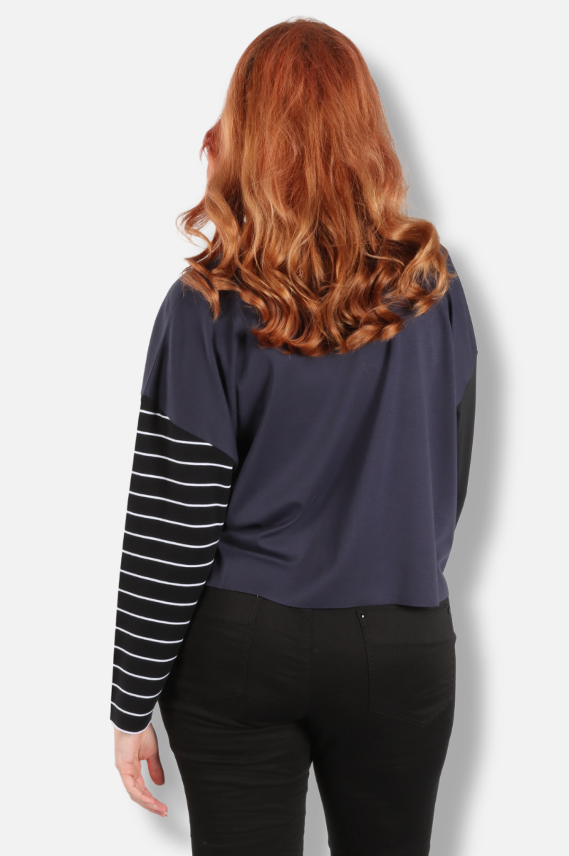 Mini Mixed Up Boxy Tee - Midnight