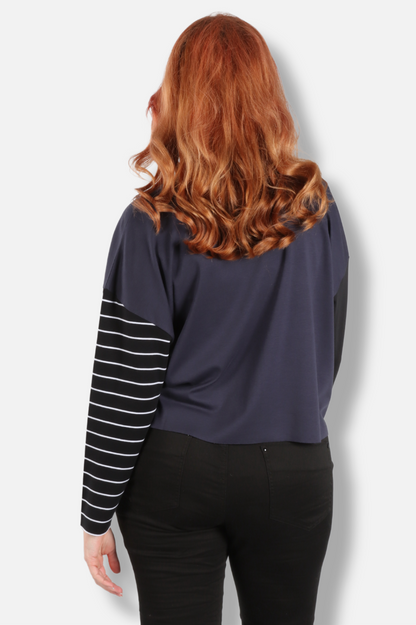 Mini Mixed Up Boxy Tee - Midnight