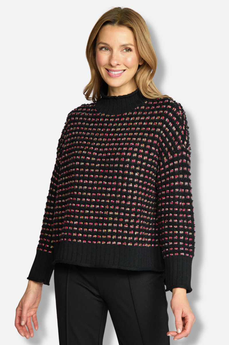 Funnel Neck Sweater - Black 