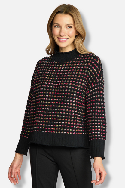 Funnel Neck Sweater - Black 