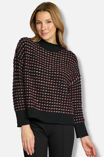 Funnel Neck Sweater - Black 