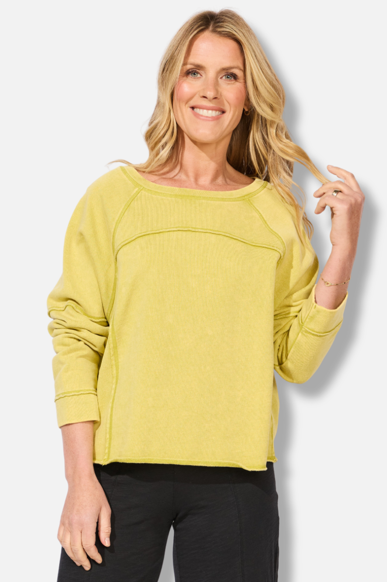 Weekend Raglan Crew - Citron 