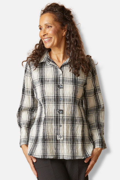 Tab Swing Shirt - Winter White 
