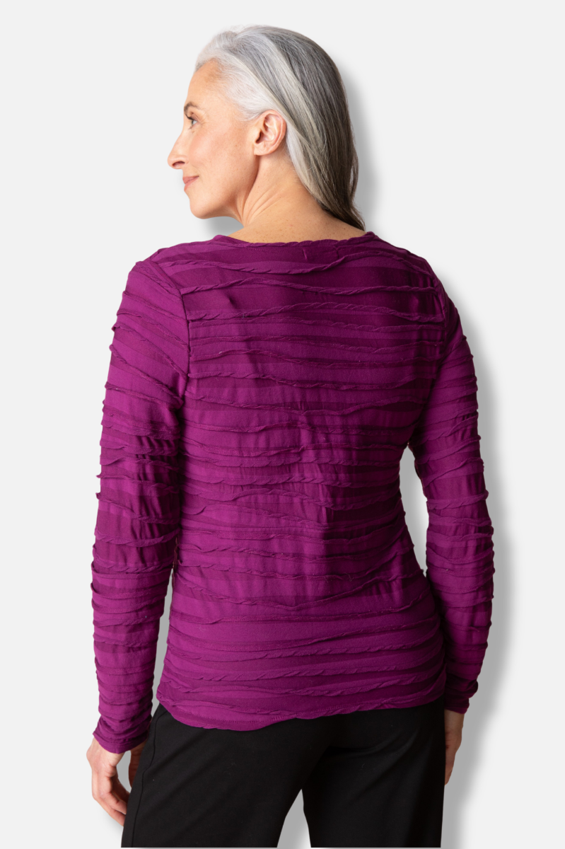 Skyline Wrap Top - Plum