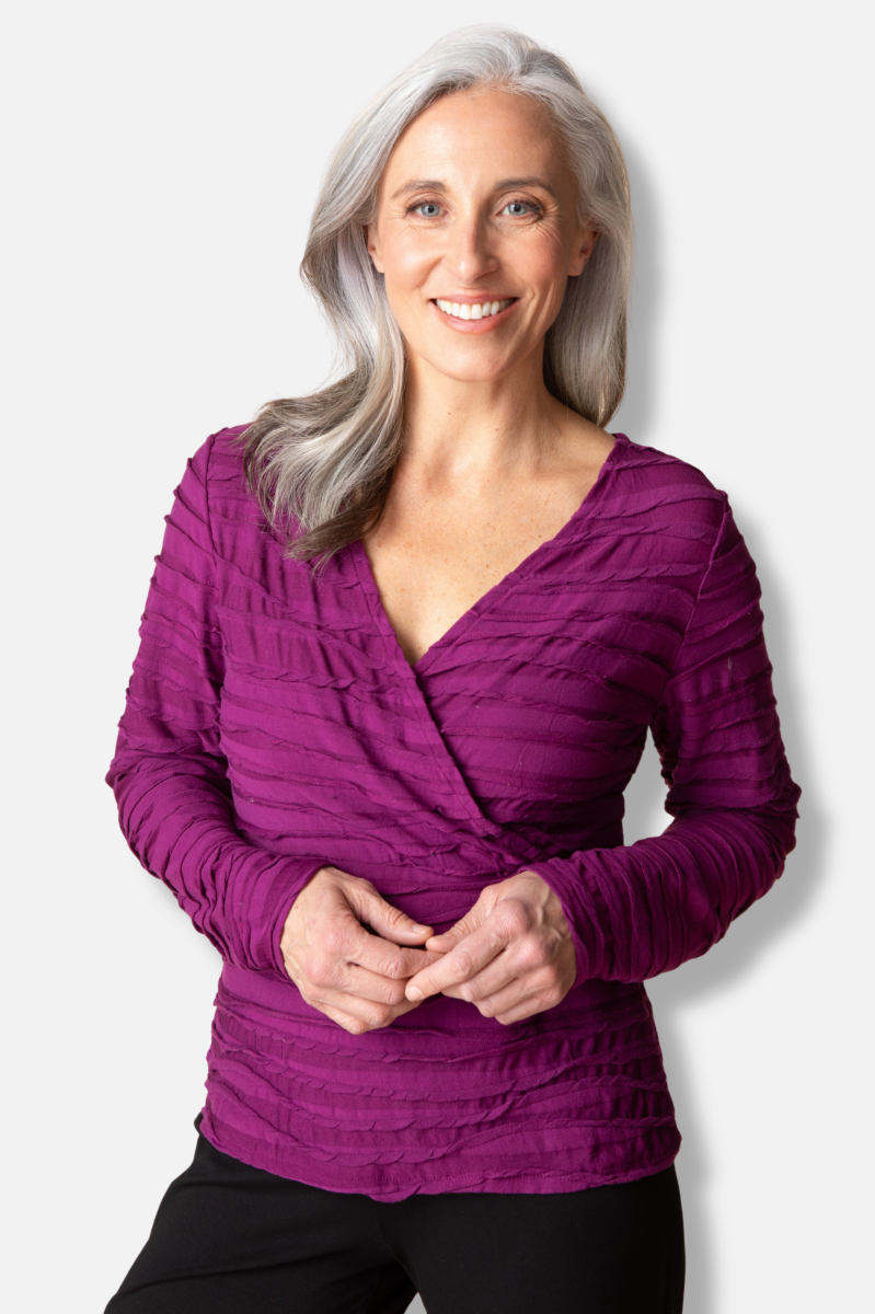 Skyline Wrap Top - Plum
