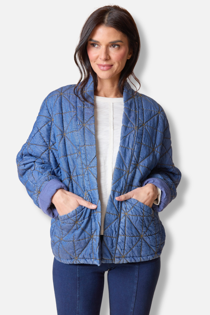 Kimono Jacket - Medium Denim 