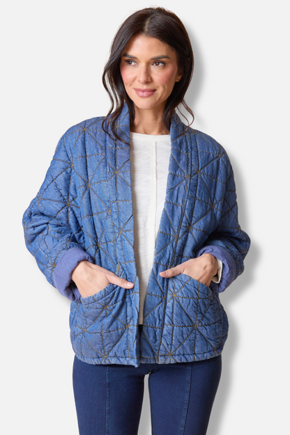 Kimono Jacket - Medium Denim 