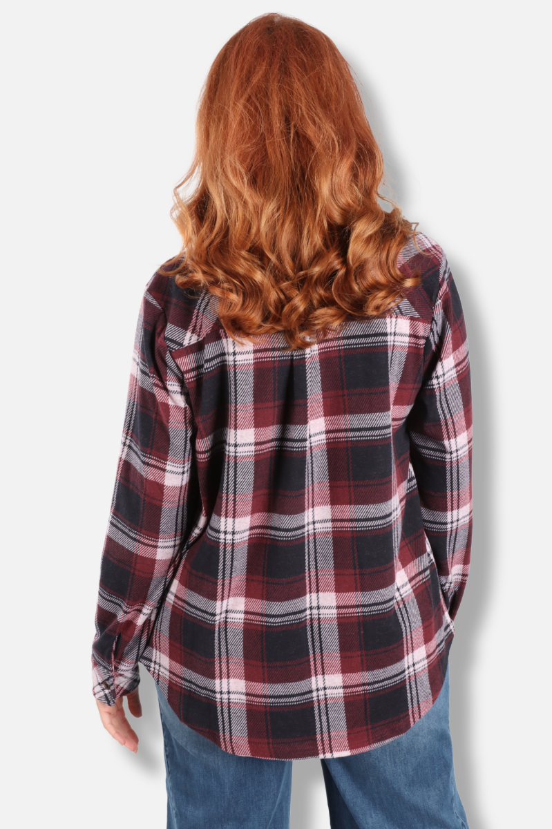 Flannel Shirt - Burgandy