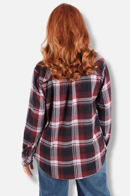Flannel Shirt - Burgandy