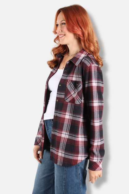 Flannel Shirt - Burgandy