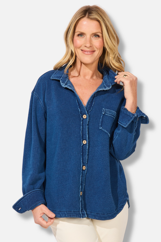Anywhere Shacket - Medium Wash 