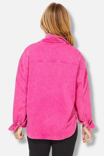 Anywhere Shacket - Fuchsia