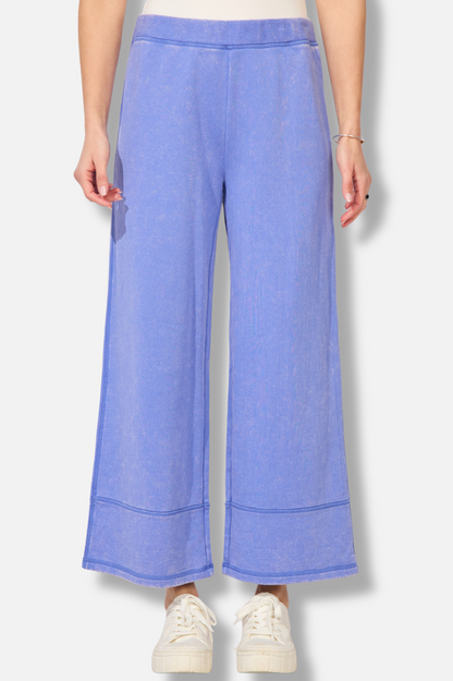Cropped Wide Leg Pant - Baja Blue 