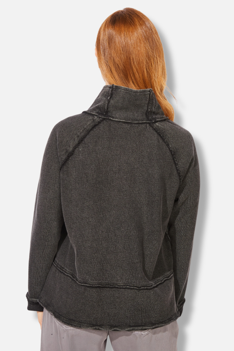 Mock Neck Sweater - Black 